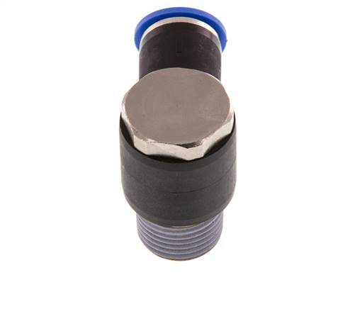 12mm x R1/2'' 90 graden L-vorm Messing/PA 66 Insteekfitting Buitendraad Draaibaar NBR