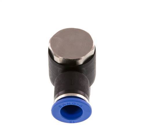 12mm x R1/2'' 90 graden L-vorm Messing/PA 66 Insteekfitting Buitendraad Draaibaar NBR