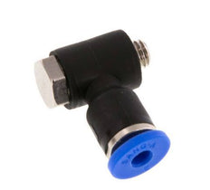 3mm x M 5 90deg Elbow L-shape Push-in Fitting with Male Threads Brass/PA 66 NBR Rotatable [2 Pieces]