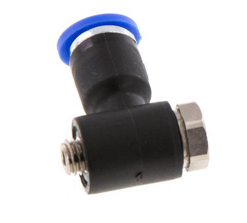 4mm x M 5 90 graden L-vorm Messing/PA 66 Insteekfitting Buitendraad Draaibaar NBR [2 Stuks]