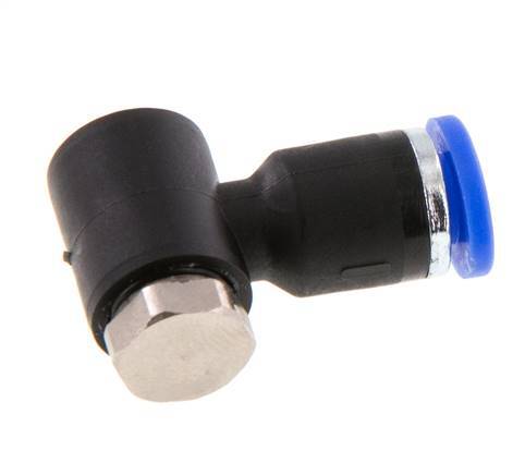 4mm x M 5 90 graden L-vorm Messing/PA 66 Insteekfitting Buitendraad Draaibaar NBR [2 Stuks]