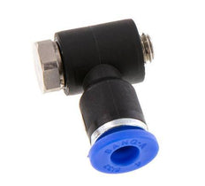 4mm x M 5 90 graden L-vorm Messing/PA 66 Insteekfitting Buitendraad Draaibaar NBR [2 Stuks]