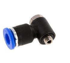 6mm x M 5 90deg Elbow L-shape Push-in Fitting with Male Threads Brass/PA 66 NBR Rotatable [2 Pieces]