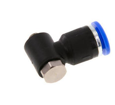 6mm x M 5 90 graden L-vorm Messing/PA 66 Insteekfitting Buitendraad Draaibaar NBR [2 Stuks]