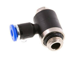 4mm x G1/8'' 90 graden L-vorm Messing/PA 66 Insteekfitting Buitendraad Draaibaar NBR [2 Stuks]