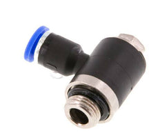 4mm x G1/8'' 90 graden L-vorm Messing/PA 66 Insteekfitting Buitendraad Draaibaar NBR [2 Stuks]