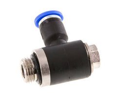 4mm x G1/8'' 90 graden L-vorm Messing/PA 66 Insteekfitting Buitendraad Draaibaar NBR [2 Stuks]