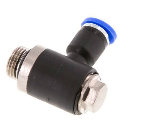 4mm x G1/8'' 90 graden L-vorm Messing/PA 66 Insteekfitting Buitendraad Draaibaar NBR [2 Stuks]