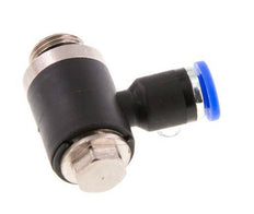 4mm x G1/8'' 90 graden L-vorm Messing/PA 66 Insteekfitting Buitendraad Draaibaar NBR [2 Stuks]