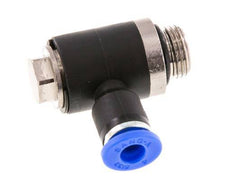 4mm x G1/8'' 90 graden L-vorm Messing/PA 66 Insteekfitting Buitendraad Draaibaar NBR [2 Stuks]