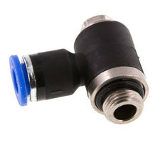 6mm x G1/8'' 90deg Elbow L-shape Push-in Fitting with Male Threads Brass/PA 66 NBR Rotatable [2 Pieces]