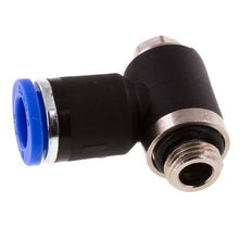 8mm x G1/8'' 90deg Elbow L-shape Push-in Fitting with Male Threads Brass/PA 66 NBR Rotatable [2 Pieces]