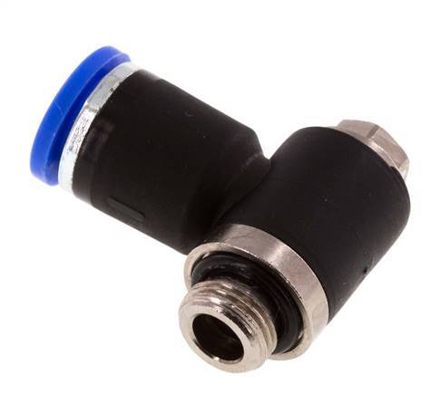 8mm x G1/8'' 90 graden L-vorm Messing/PA 66 Insteekfitting Buitendraad Draaibaar NBR [2 Stuks]