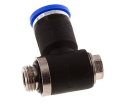 8mm x G1/8'' 90deg Elbow L-shape Push-in Fitting with Male Threads Brass/PA 66 NBR Rotatable [2 Pieces]