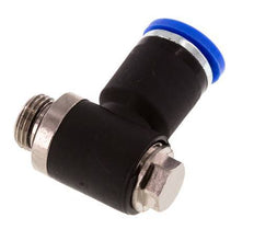 8mm x G1/8'' 90 graden L-vorm Messing/PA 66 Insteekfitting Buitendraad Draaibaar NBR [2 Stuks]