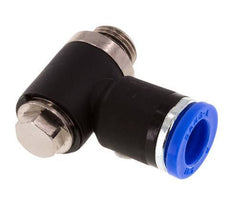 8mm x G1/8'' 90 graden L-vorm Messing/PA 66 Insteekfitting Buitendraad Draaibaar NBR [2 Stuks]