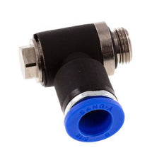 8mm x G1/8'' 90 graden L-vorm Messing/PA 66 Insteekfitting Buitendraad Draaibaar NBR [2 Stuks]
