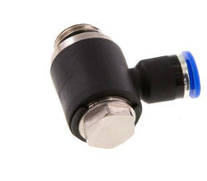 6mm x G1/4'' 90 graden L-vorm Messing/PA 66 Insteekfitting Buitendraad Draaibaar NBR [2 Stuks]