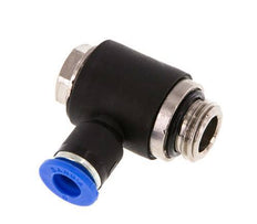 6mm x G1/4'' 90 graden L-vorm Messing/PA 66 Insteekfitting Buitendraad Draaibaar NBR [2 Stuks]