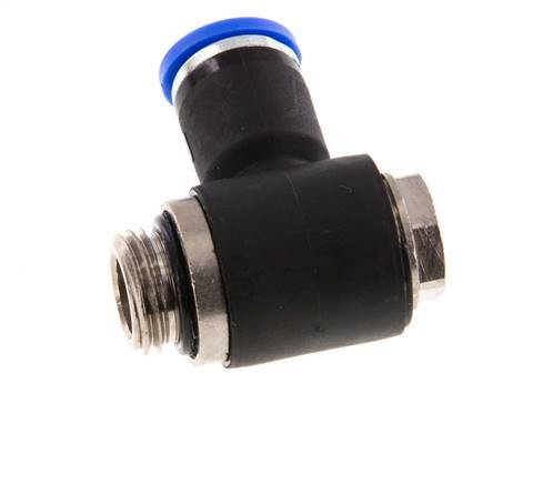 8mm x G1/4'' 90 graden L-vorm Messing/PA 66 Insteekfitting Buitendraad Draaibaar NBR [2 Stuks]