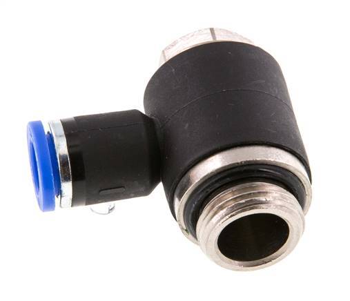 8mm x G3/8'' 90 graden L-vorm Messing/PA 66 Insteekfitting Buitendraad Draaibaar NBR [2 Stuks]