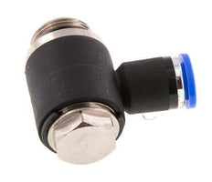 8mm x G3/8'' 90 graden L-vorm Messing/PA 66 Insteekfitting Buitendraad Draaibaar NBR [2 Stuks]