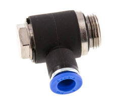 8mm x G3/8'' 90 graden L-vorm Messing/PA 66 Insteekfitting Buitendraad Draaibaar NBR [2 Stuks]