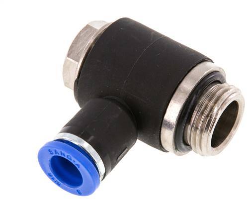 8mm x G3/8'' 90 graden L-vorm Messing/PA 66 Insteekfitting Buitendraad Draaibaar NBR [2 Stuks]