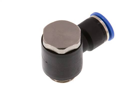 10mm x G3/8'' 90 graden L-vorm Messing/PA 66 Insteekfitting Buitendraad Draaibaar NBR [2 Stuks]