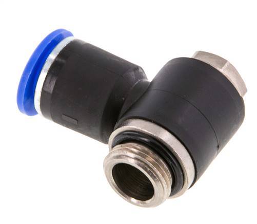 12mm x G3/8'' 90 graden L-vorm Messing/PA 66 Insteekfitting Buitendraad Draaibaar NBR