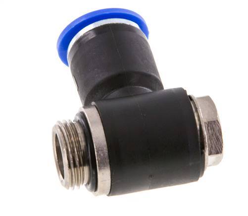 12mm x G3/8'' 90 graden L-vorm Messing/PA 66 Insteekfitting Buitendraad Draaibaar NBR