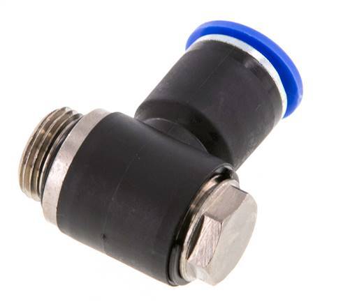 12mm x G3/8'' 90 graden L-vorm Messing/PA 66 Insteekfitting Buitendraad Draaibaar NBR