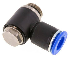 12mm x G3/8'' 90 graden L-vorm Messing/PA 66 Insteekfitting Buitendraad Draaibaar NBR