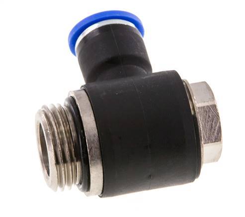 10mm x G1/2'' 90 graden L-vorm Messing/PA 66 Insteekfitting Buitendraad Draaibaar NBR