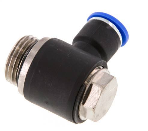 10mm x G1/2'' 90 graden L-vorm Messing/PA 66 Insteekfitting Buitendraad Draaibaar NBR