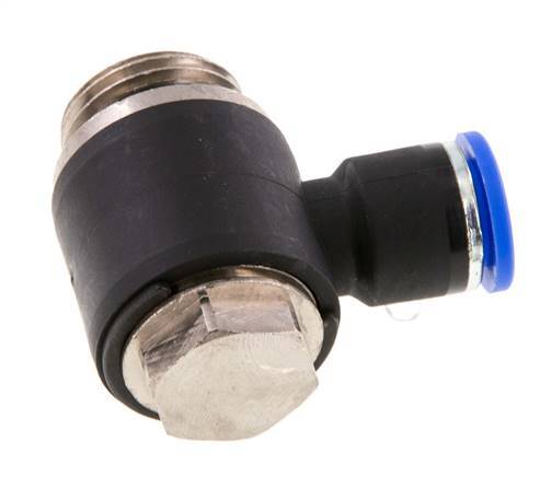 10mm x G1/2'' 90 graden L-vorm Messing/PA 66 Insteekfitting Buitendraad Draaibaar NBR