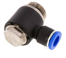 10mm x G1/2'' 90 graden L-vorm Messing/PA 66 Insteekfitting Buitendraad Draaibaar NBR