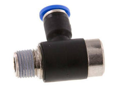 4mm x R1/8'' 90 graden L-vorm Messing/PA 66 Insteekfitting Buitendraad Binnenzeskant Draaibaar NBR [2 Stuks]