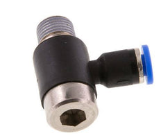 4mm x R1/8'' 90 graden L-vorm Messing/PA 66 Insteekfitting Buitendraad Binnenzeskant Draaibaar NBR [2 Stuks]