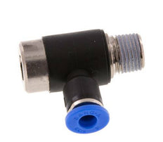 4mm x R1/8'' 90 graden L-vorm Messing/PA 66 Insteekfitting Buitendraad Binnenzeskant Draaibaar NBR [2 Stuks]