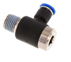 6mm x R1/4'' 90 graden L-vorm Messing/PA 66 Insteekfitting Buitendraad Binnenzeskant Draaibaar NBR [2 Stuks]