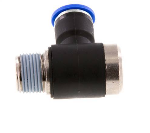 10mm x R3/8'' 90 graden L-vorm Messing/PA 66 Insteekfitting Buitendraad Binnenzeskant Draaibaar NBR