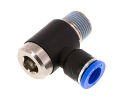 10mm x R3/8'' 90 graden L-vorm Messing/PA 66 Insteekfitting Buitendraad Binnenzeskant Draaibaar NBR