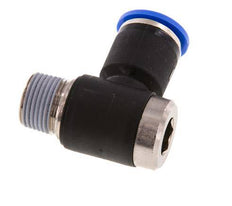 12mm x R3/8'' 90 graden L-vorm Messing/PA 66 Insteekfitting Buitendraad Binnenzeskant Draaibaar NBR