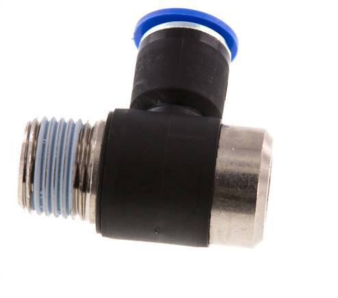 12mm x R1/2'' 90 graden L-vorm Messing/PA 66 Insteekfitting Buitendraad Binnenzeskant Draaibaar NBR