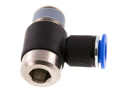 12mm x R1/2'' 90 graden L-vorm Messing/PA 66 Insteekfitting Buitendraad Binnenzeskant Draaibaar NBR