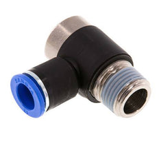 12mm x R1/2'' 90 graden L-vorm Messing/PA 66 Insteekfitting Buitendraad Binnenzeskant Draaibaar NBR