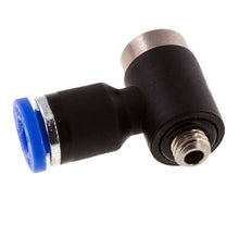 4mm x M 5 90 graden L-vorm Messing/PA 66 Insteekfitting Buitendraad Binnenzeskant Draaibaar NBR [2 Stuks]