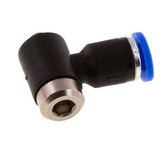 4mm x M 5 90 graden L-vorm Messing/PA 66 Insteekfitting Buitendraad Binnenzeskant Draaibaar NBR [2 Stuks]