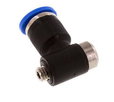 6mm x M 5 90 graden L-vorm Messing/PA 66 Insteekfitting Buitendraad Binnenzeskant Draaibaar NBR [2 Stuks]
